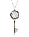 Effy Jewlery Cognac and Diamond Shema Key Pendant, 0.77 TCW