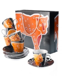 Marcelo Rosenbaum, a well-known architect and designer from Sao Paulo, designs colorful and whimsical tabletop ceramics that reference personal memories and cultural roots. They are both a charming addition to the home and a useful item. This charming 12-piece set of coffee mugs and saucers features Brazilian fauna designs, crafted from dishwasher-safe ceramic. Discover Brasil. The bold colors. The exotic scents. The sensual textures. The natural sensations. Only at Macy's. Marcelo Rosenbaum, a well-known architect and designer from Sao Paulo, designs colorful and whimsical tabletop ceramics that reference personal memories and cultural roots. They are both a charming addition to the home and a useful item. This charming 12-piece set of coffee mugs and saucers features Brazilian fauna designs, crafted from dishwasher-safe ceramic. Discover Brasil. The bold colors. The exotic scents. The sensual textures. The natural sensations. Only at Macy's.