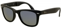 Ray Ban RB4105 Fold Wayfarer Sunglasses-601S/68 Matte Black (Blue Lens)-50mm Ray Ban RB4105 Fold Wayfarer Sunglasses-601S/68 Matte Black (Blue Lens)-50mm