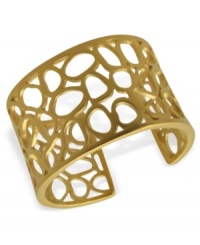 Fashion out in the open. This chic cuff bracelet from T Tahari's Essentials collection boasts a stylish openwork design. Nickel-free for sensitive skin. Crafted in 14k gold-plated mixed metal. Approximate width: 1-11/16 inches. Fashion out in the open. This chic cuff bracelet from T Tahari's Essentials collection boasts a stylish openwork design. Nickel-free for sensitive skin. Crafted in 14k gold-plated mixed metal. Approximate width: 1-11/16 inches.