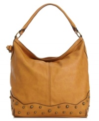 Elevate your style status with this slouchy-chic silhouette from Jessica Simpson. Outfitted with shiny silver-tone hardware, stud accents and plenty of pockets, it pairs perfectly with your work or weekend wardrobe. Elevate your style status with this slouchy-chic silhouette from Jessica Simpson. Outfitted with shiny silver-tone hardware, stud accents and plenty of pockets, it pairs perfectly with your work or weekend wardrobe.