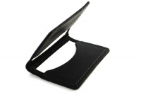 Rustic Leather Business Card Holder, Black Rustic Leather Business Card Holder, Black