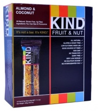 KIND Fruit & Nut, Almond & Coconut, All Natural, 1.4-Ounce Gluten Free Bars, (Pack of 12) KIND Fruit & Nut, Almond & Coconut, All Natural, 1.4-Ounce Gluten Free Bars, (Pack of 12)