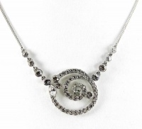 Givenchy Necklace, Silver-Tone Rhinestone Swirl Pendant Necklace Givenchy Necklace, Silver-Tone Rhinestone Swirl Pendant Necklace
