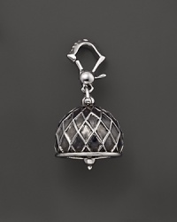 Inspired by Zen philosophy, this intricately detailed, blackened and polished sterling silver meditation bell from Paul Morelli jingles softly. Inspired by Zen philosophy, this intricately detailed, blackened and polished sterling silver meditation bell from Paul Morelli jingles softly.
