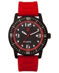 Make your weekend looks pop with this bold red sport watch from Izod. Make your weekend looks pop with this bold red sport watch from Izod.