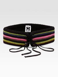 A waist-cinching, crochet design with unmistakably bohemian charm. 97% cotton/2% nylon/ 1% elastaneDry cleanMade in Italy A waist-cinching, crochet design with unmistakably bohemian charm. 97% cotton/2% nylon/ 1% elastaneDry cleanMade in Italy