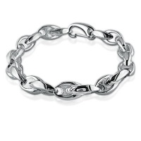 Mens Solid Stainless Steel Solid Nautical Chain Link Bracelet 8 1/2 inches Mens Solid Stainless Steel Solid Nautical Chain Link Bracelet 8 1/2 inches