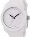 Diesel Men's DZ1436 White Silicone Quartz Watch with White Dial