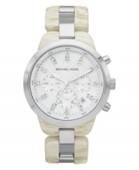 A chronograph Showstopper watch from Michael Kors with soothing, subtle tones. A chronograph Showstopper watch from Michael Kors with soothing, subtle tones.