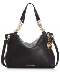 Classic and cool, this MICHAEL Michael Kors satchel will add optimal appeal to your accessory repertoire. Butter-soft leather, gleaming hardware, spacious interior--carry it for effortless go-anywhere style. Classic and cool, this MICHAEL Michael Kors satchel will add optimal appeal to your accessory repertoire. Butter-soft leather, gleaming hardware, spacious interior--carry it for effortless go-anywhere style.