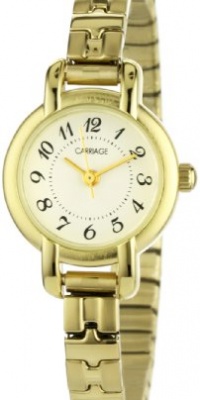 Carriage Women's C3C597 Gold-Tone Petite Round Case Gold-Tone Stainless Steel Expansion Band Watch Carriage Women's C3C597 Gold-Tone Petite Round Case Gold-Tone Stainless Steel Expansion Band Watch