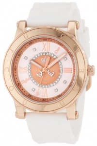 Juicy Couture Women's 1900774 HRH Rose-Tone Steel Case White Jelly Strap Watch Juicy Couture Women's 1900774 HRH Rose-Tone Steel Case White Jelly Strap Watch