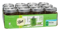 Ball Wide Mouth Pint Jars with Lids and Bands, Set of 12 Ball Wide Mouth Pint Jars with Lids and Bands, Set of 12