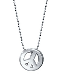 Have a little faith in this sterling silver pendant from Alex Woo. If little, it's peace-sign charm hints at your free-spirited side. Have a little faith in this sterling silver pendant from Alex Woo. If little, it's peace-sign charm hints at your free-spirited side.