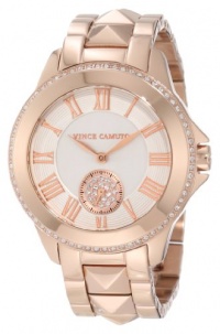 Vince Camuto Women's VC/5048SVRG Round Swarovski Crystal Accented Rosegold-Tone Bracelet Watch Vince Camuto Women's VC/5048SVRG Round Swarovski Crystal Accented Rosegold-Tone Bracelet Watch