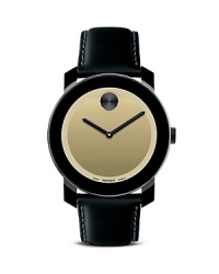 A simple, metallic dial lends modern style to this luxe timepiece from Movado BOLD. A simple, metallic dial lends modern style to this luxe timepiece from Movado BOLD.