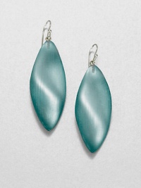 From the Lucite Collection. Simple, shapely leaves of hand-sculpted, hand-painted Lucite frame your face with elegance and rich color.LuciteGoldtoneDrop, about 2.75Width, about .75Ear wireMade in USA From the Lucite Collection. Simple, shapely leaves of hand-sculpted, hand-painted Lucite frame your face with elegance and rich color.LuciteGoldtoneDrop, about 2.75Width, about .75Ear wireMade in USA