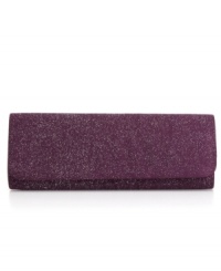 Dreamy as a starry night, this dazzling clutch by La Regale will make all your dreams of sparkle and glamour come true! A sparkling chiffon graces the exterior of this gorgeous clutch while a hidden shoulder strap offers the option of an alternative carrying style. Dreamy as a starry night, this dazzling clutch by La Regale will make all your dreams of sparkle and glamour come true! A sparkling chiffon graces the exterior of this gorgeous clutch while a hidden shoulder strap offers the option of an alternative carrying style.