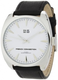 French Connection Men's FC1043W Black Leather Strap Round Stainless Steel Case Watch French Connection Men's FC1043W Black Leather Strap Round Stainless Steel Case Watch