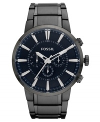 Smoky hues add intrigue to this handsome chronograph watch from Fossil. Smoky hues add intrigue to this handsome chronograph watch from Fossil.