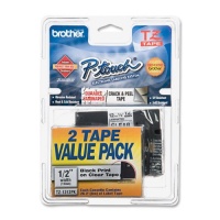 Brother Tape, Retail Packaging, 1/2 Inch, Black on Clear,2 Pack (TZe1312pk) - Retail Packaging Brother Tape, Retail Packaging, 1/2 Inch, Black on Clear,2 Pack (TZe1312pk) - Retail Packaging