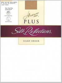 Hanes Silk Reflections Plus Sheer Control Top Reinforced Toe 00P17 (3 Plus, Little Color) Hanes Silk Reflections Plus Sheer Control Top Reinforced Toe 00P17 (3 Plus, Little Color)