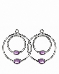 Double up with concentric hoop charms punctuated by alluring amethyst stones. The perfect complement to PANDORA french wire and hoop earrings. Double up with concentric hoop charms punctuated by alluring amethyst stones. The perfect complement to PANDORA french wire and hoop earrings.