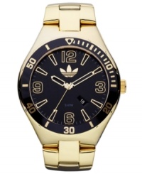 First-place fashion, by adidas. This golden watch adds elegance to sporty style. First-place fashion, by adidas. This golden watch adds elegance to sporty style.