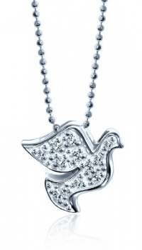 Alex Woo Little Faith Diamond and 14k White Gold Peace Dove Pendant Necklace, 16 Alex Woo Little Faith Diamond and 14k White Gold Peace Dove Pendant Necklace, 16