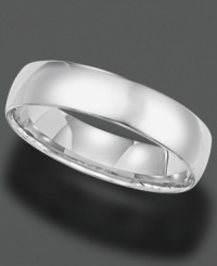 A timeless ring featuring effortless fit in an unadorned, classic band of 14k white gold. Size 4-8. A timeless ring featuring effortless fit in an unadorned, classic band of 14k white gold. Size 4-8.