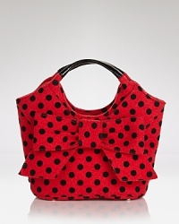 This kate spade new york satchel takes on the textured trend, crafted of felt and patent leather and detailed with a girlish bow. Carry it to send a chic, mixed material message. This kate spade new york satchel takes on the textured trend, crafted of felt and patent leather and detailed with a girlish bow. Carry it to send a chic, mixed material message.