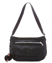 The Syro purse by Kipling gets you ready to take on the weekend with a compact size loaded with organizing features and a convertible shoulder-to-crossbody strap. The Syro purse by Kipling gets you ready to take on the weekend with a compact size loaded with organizing features and a convertible shoulder-to-crossbody strap.