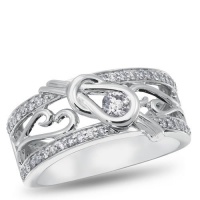 Love Knot, 14K White Gold Exclusive Design Diamond Band, 3/8 ctw. Love Knot, 14K White Gold Exclusive Design Diamond Band, 3/8 ctw.