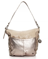 A metallic front pocket and chic python panels let your style shine this season when you have the Iris purse on your shoulder. A metallic front pocket and chic python panels let your style shine this season when you have the Iris purse on your shoulder.