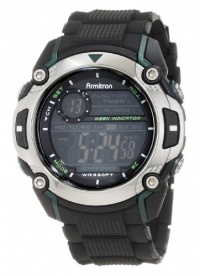 Armitron Men's 408232GRN Chronograph Black and Green Resin Digital Sport Watch Armitron Men's 408232GRN Chronograph Black and Green Resin Digital Sport Watch