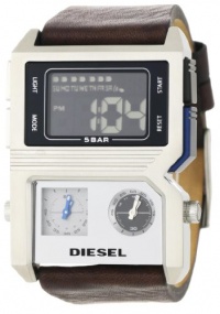 Diesel Men's DZ7174 Brown and Silver Advanced Analog-Digital Black Dial Watch Diesel Men's DZ7174 Brown and Silver Advanced Analog-Digital Black Dial Watch