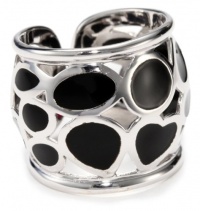 Roberto Coin Fifth Season Black Enamel Sterling Silver Mauresque Ring, Size 7 Roberto Coin Fifth Season Black Enamel Sterling Silver Mauresque Ring, Size 7