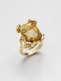 From the Horsebit Cocktail Collection. A faceted cognac quartz stone in an 18k gold horsebit setting. 18K goldCognac quartzWidth, about .5Made in Italy From the Horsebit Cocktail Collection. A faceted cognac quartz stone in an 18k gold horsebit setting. 18K goldCognac quartzWidth, about .5Made in Italy
