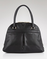 Crafted from luxe black leather, Marc Jacobs top handle satchel is practical and stylish. Essential for the lady about town, this bag exudes poise with pumps and pearls. Crafted from luxe black leather, Marc Jacobs top handle satchel is practical and stylish. Essential for the lady about town, this bag exudes poise with pumps and pearls.