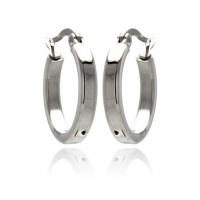 Authentic Stainless Steel Hoop Earrings (Thickness: 3.4mm and Measurement:14mm , Includes Special Pouch. Authentic Stainless Steel Hoop Earrings (Thickness: 3.4mm and Measurement:14mm , Includes Special Pouch.