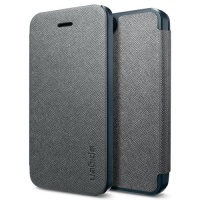 SPIGEN SGP SGP10116 Ultra Flip Case for iPhone 5 - 1 Pack - Carrying Case - Retail Packaging - Silver SPIGEN SGP SGP10116 Ultra Flip Case for iPhone 5 - 1 Pack - Carrying Case - Retail Packaging - Silver