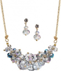 c.A.K.e by Ali Khan Jewelry Set, Montana Blue Glass Crystal Bead Cluster Necklace and Drop Earrings Set c.A.K.e by Ali Khan Jewelry Set, Montana Blue Glass Crystal Bead Cluster Necklace and Drop Earrings Set