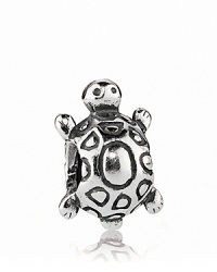 PANDORA's slow and steady turtle charm is lovely in sterling silver. PANDORA's slow and steady turtle charm is lovely in sterling silver.