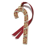 Wallace 2011 Gold Plated Candy Cane Ornament, 31st Edition Wallace 2011 Gold Plated Candy Cane Ornament, 31st Edition