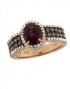 Effy Jewlery 14K Rose Gold Rhodolite Garnet & Diamond Ring, 2.22 TCW Ring size 7