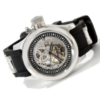 Invicta Women's 1825 Russian Diver Mechanical Gold Tone Skelton Dial Black Polyurethane Watch Invicta Women's 1825 Russian Diver Mechanical Gold Tone Skelton Dial Black Polyurethane Watch