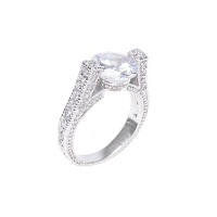 Studio 925 Genevieve Solitaire 5ct Cubic Zirconia Sterling Silver Ring Studio 925 Genevieve Solitaire 5ct Cubic Zirconia Sterling Silver Ring