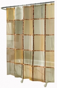 Ex-Cell Home Fashions Mosaic Fabric Shower Curtain, Terracotta Ex-Cell Home Fashions Mosaic Fabric Shower Curtain, Terracotta