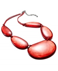 With rich colors and bold resin stones, this frontal necklace from Style&co. becomes the focus of your look. Crafted in gold tone mixed metal. Approximate length: 18 inches. Approximate drop: 2 inches. With rich colors and bold resin stones, this frontal necklace from Style&co. becomes the focus of your look. Crafted in gold tone mixed metal. Approximate length: 18 inches. Approximate drop: 2 inches.
